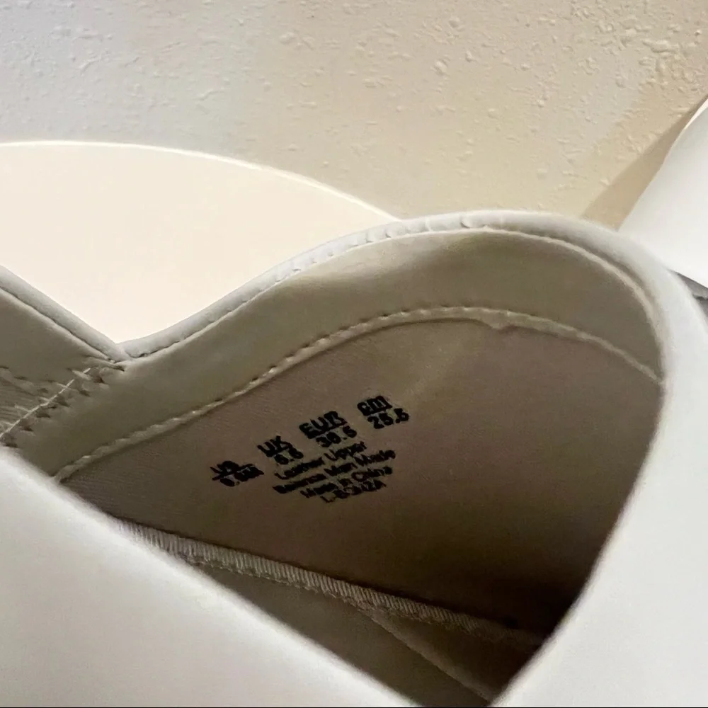 Franco Sarto White Bonza Leather Women’s Slip On Loafers Size 8.5 NEW